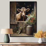 Cow Rustic Charm III - Animals Canvas Wall Art