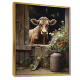 Cow Rustic Charm III - Animals Canvas Wall Art