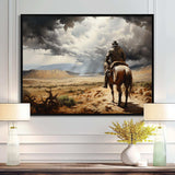 Cowboy Calm Before The Storm - People Canvas Wall Art