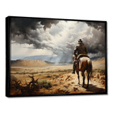 Cowboy Calm Before The Storm - People Canvas Wall Art