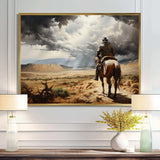 Cowboy Calm Before The Storm - People Canvas Wall Art