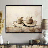 Cowboy Hat Minimalism Style III - People Canvas Wall Art