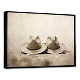 Minimalism Cowboy Hats - People Canvas Wall Art