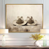 Minimalism Cowboy Hats - People Canvas Wall Art