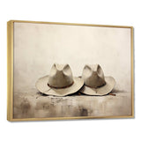 Minimalism Cowboy Hats - People Canvas Wall Art