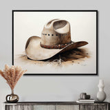 Cowboy Hat Minimalism Style V - People Canvas Wall Art