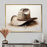 Cowboy Hat Minimalism Style V - People Canvas Wall Art