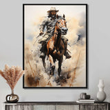 Cowboy Prairie Wind I - People Canvas Wall Art