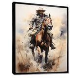 Cowboy Prairie Wind I - People Canvas Wall Art