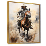 Cowboy Prairie Wind I - People Canvas Wall Art