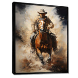 Cowboy Prairie Wind II - People Canvas Wall Art