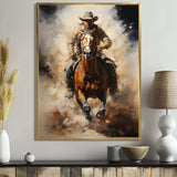 Cowboy Prairie Wind II - People Canvas Wall Art