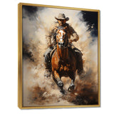 Cowboy Prairie Wind II - People Canvas Wall Art