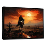 Cowboy Sunrise On The - People Canvas Wall Art