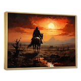 Cowboy Sunrise On The - People Canvas Wall Art