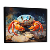 Crab Coastal Guardian Collage - Coral Crab Wall Art