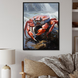 Crab Coastal Sentry - Crab Living Room Wall Art