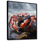 Crab Coastal Sentry - Crab Living Room Wall Art