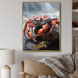Crab Coastal Sentry - Crab Living Room Wall Art