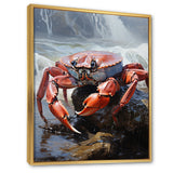 Crab Coastal Sentry - Crab Living Room Wall Art