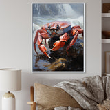 Crab Coastal Sentry - Crab Living Room Wall Art