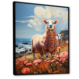 Coastal Pink Lamb - Sheep Bedroom Wall Art
