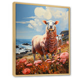 Coastal Pink Lamb - Sheep Bedroom Wall Art