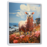 Coastal Pink Lamb - Sheep Bedroom Wall Art