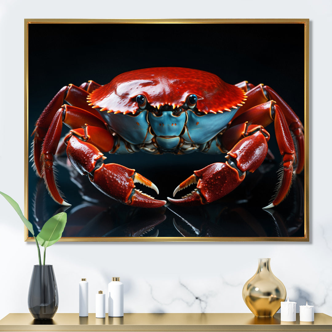 Crab Portrait - Crab Canvas Wall Art