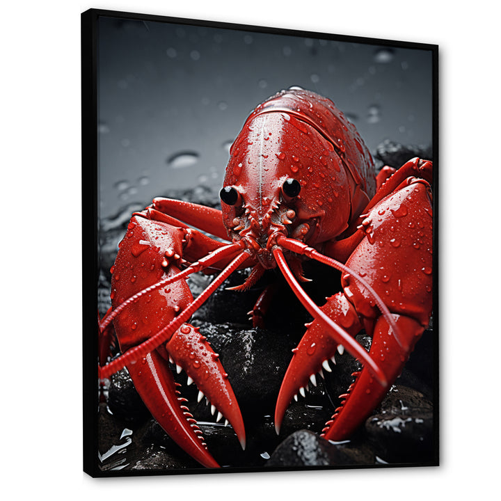 Crayfish Elusive Crayfish - Coral Crayfish Wall Art