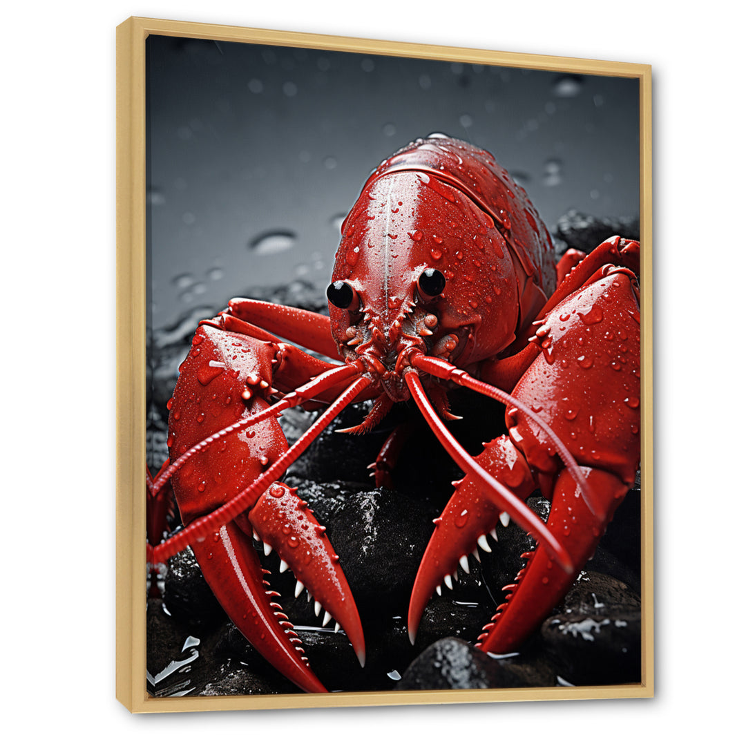Crayfish Elusive Crayfish - Coral Crayfish Wall Art