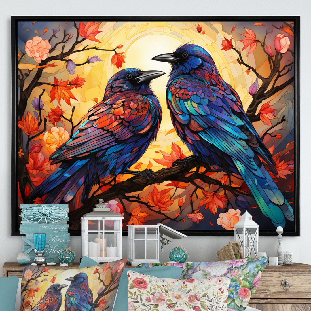 Crow Chromatic Monarchs - Crow Bedroom Wall Art
