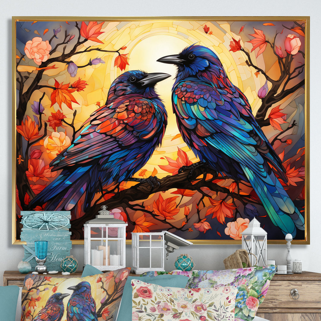 Crow Chromatic Monarchs - Crow Bedroom Wall Art