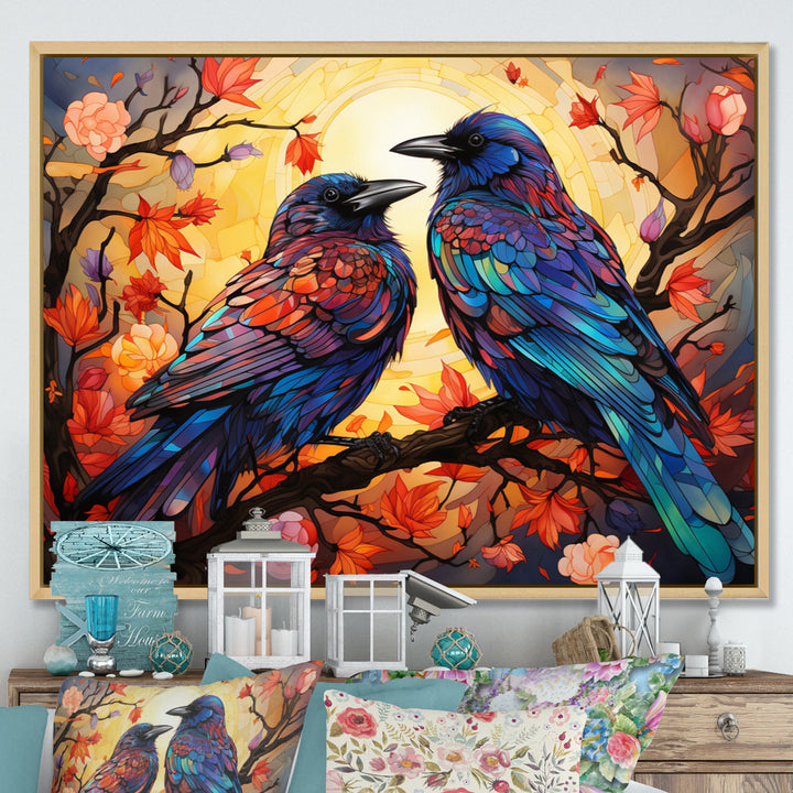 Crow Chromatic Monarchs - Crow Bedroom Wall Art