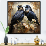 Crow Golden Elegance - Crow Wall Decor