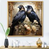 Crow Golden Elegance - Crow Wall Decor