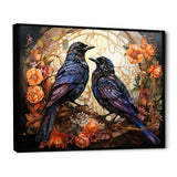 Crow Enchanted Monarchs - Crow Canvas Wall Art