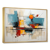 Teal Orange Bold Flow Collage - Abstract Canvas Wall Art