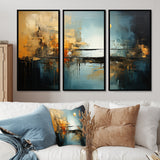 Teal Orange Bold Energy I - Multi-Panels