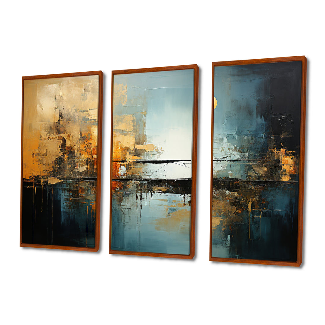 Teal Orange Bold Energy I - Multi-Panels