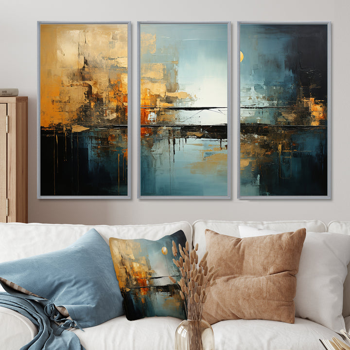 Teal Orange Bold Energy I - Multi-Panels