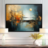 Teal Orange Bold Energy I - Abstract Canvas Wall Art