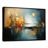 Teal Orange Bold Energy I - Abstract Canvas Wall Art