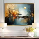 Teal Orange Bold Energy I - Abstract Canvas Wall Art