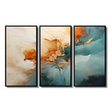 Teal Orange Bold Energy V - Multi-Panels