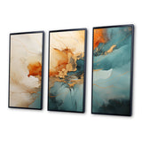Teal Orange Bold Energy V - Multi-Panels