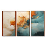 Teal Orange Bold Energy V - Multi-Panels