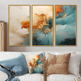 Teal Orange Bold Energy V - Multi-Panels