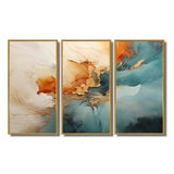 Teal Orange Bold Energy V - Multi-Panels