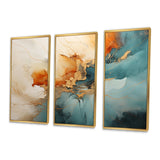 Teal Orange Bold Energy V - Multi-Panels
